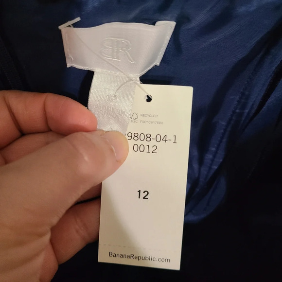 Banana Republic Women's 100% Silk Formal Cocktail Hour Strapless Mini Dress 12 - Picture 4 of 9